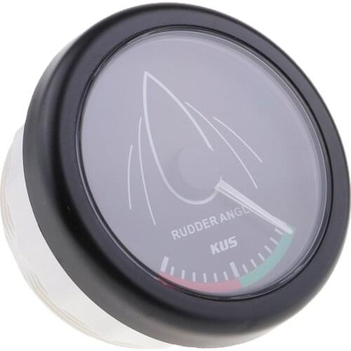 52mm 2" Rudder Angle Gauge 0-190ohm Waterproof Black Dial for Boat Marine