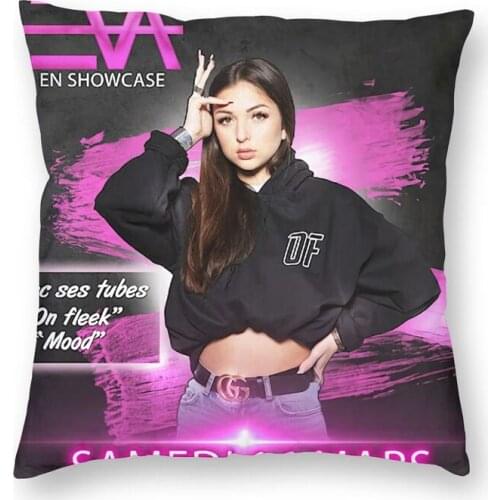 Eva Queen Cushion Cover Sofa Decoration French Singer Music Square Throw Pillow Cover 45x45cm Almofadas Decorativas Par