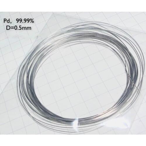 Diameter 0.5 Palladium pure palladium Palladium Pd wire high purity Palladium wire Pd 99.99