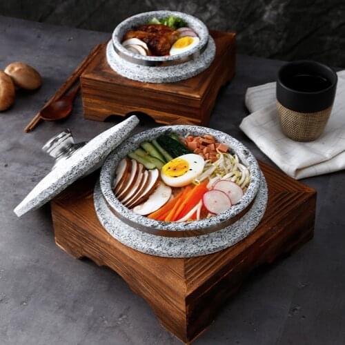 Stone Pot And For Rice Dressing Natural With Cover Kitchen Cookware