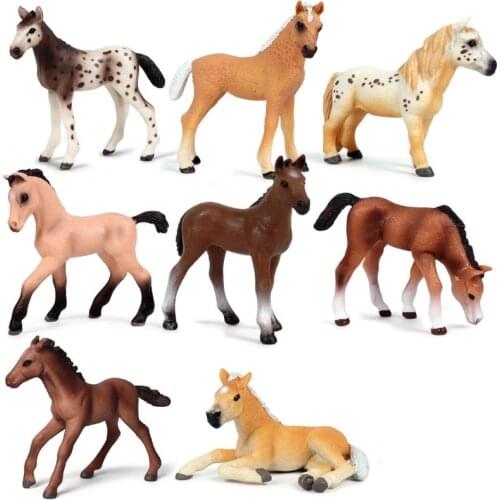 Classics Collectible Horse Figures Toys Simulation Assorted Colors Horse Model Figurine PVC Toy Educational Playset For Kids