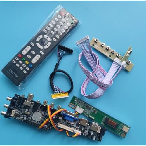 Kit for B170PW06 V.2 USB HDMI-compatible 30pin 17" TV controller board 3363 DVB-T 1CCFL DVB-C LCD 1440X900 VGA AV digital screen