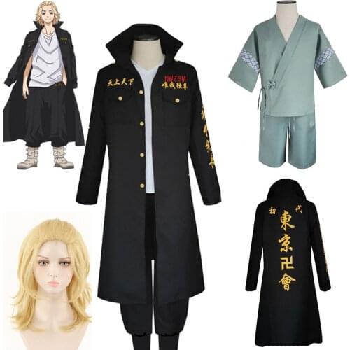 Anime Tokyo Revengers Sano Manjiro Cosplay Costume Unisex Tokyo Manji Gang Mikey Jacket Cloak Pants Halloween Party