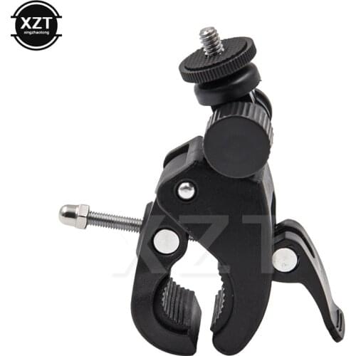 Bicycle Bike Handlebar Mount Clip Holder 1/4" Screw Tripod Clamp Bracket Sport Camera Holder for Car Accessories