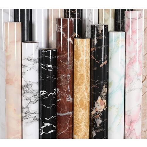 Bathroom and Kitchen Countertops Oil-proof and Waterproof Self-adhesive Marble Pattern Stickers Counter Decorative Tile Stickers