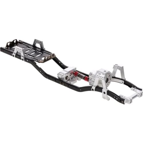 Metal 313mm Wheelbase Chassis Frame Prefixal Gearbox Set For 1/10 AXIAL SCX10 II 90046 90047 Replacement Upgrade DIY Accessories