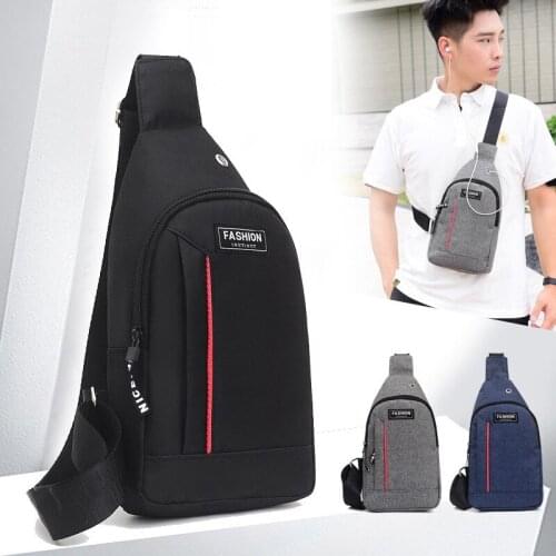 Men Shoulder Bags Nylon Waist Packs Sling Crossbody Bag Outdoor Sport Shoulder Chest Luxury Canvas Zipper Messenger Bag Bolsa