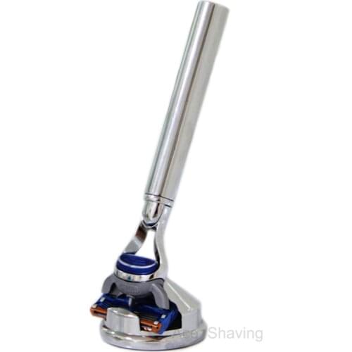 Slightly Defective Surface Handle Shaving Razor Stand Blade Holder Stainless Base Beard grooming Tool