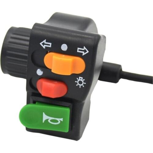 Electric bicycle simple three-in-one switch horn headlight steering combination switch button