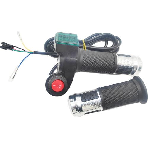 Throttle with battery display Indicator electric bike/bicycle/scooter twist throttle 12-96V