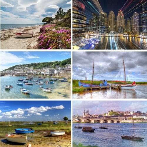 ZHISUXI Vinyl Custom Photography Backdrops Prop Dock boat Photography Background 200309HC-02