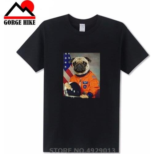 Funny Astronaut T shirt men SpaceX Spaceship tshirt Astronaut Dog Cool T-shirt Rocket tshirt homme StarmanX Space dog Tees Tops