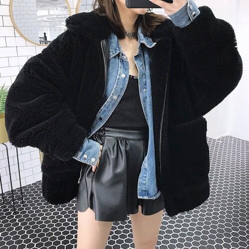 Shearing Real Fur Sheep Winter Coat Korean 200% Wool Jacket Women Clothes 2020 Manteau Femme BL-2049 YY2085