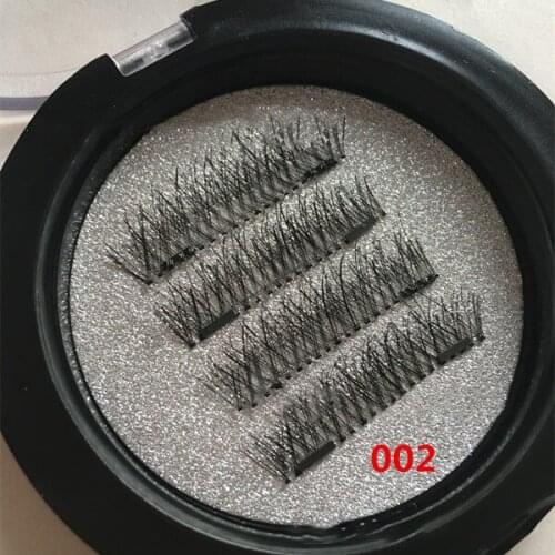 1 Pair of Magnetic False Eyelashes Natural Slender Naked Makeup Magnet Eyelashes Double Magnetic Handmade
