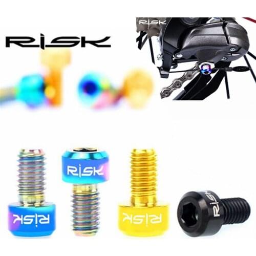 2PCS/Lot Titanium Alloy M5x9mm Bike Brake Cable Screw Mountain Bike Derailleurs Front/Rear DIP Line Pressing Screw