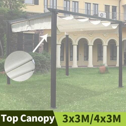3x3M/4x3M Outdoor Top Tarpaulin Replaceable Gazebo Top Cover Garden Top Canopy (No Bracket)