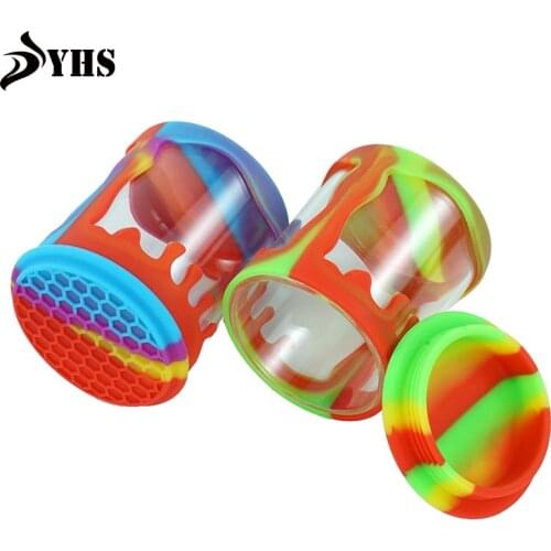 5Pcs 100ml Honeybee Jar Storage Bottle Jar with Non-Stick Silicone Cover Wax Tea Herb Containers Storage Jars for Candy