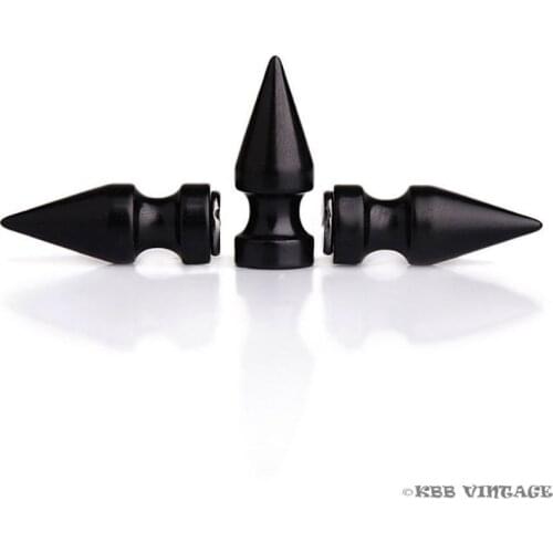 50pc 1'' Tree Screwback Spikes Metal Punk Spikes Leatehrcraft Black