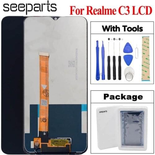 6.5" Original LCD For OPPO Realme C3 LCD RMX2027 Display Touch Panel Screen Sensor Assembly For Realme C3 LCD Display