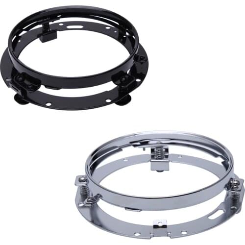 7 Inch Black/Chrome Round LED Headlight Adapter Mounting Ring Bracket for harley Touring Softail FLD Motorcycle Accessories