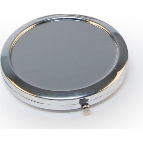 70mm Pocket Mirror High Quality Round Silver Compact Mirror Case #18413-1 20X/lot