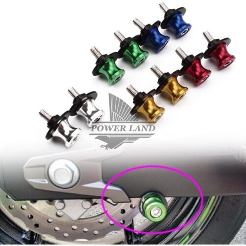 8mm Motorcycle Street Racing Road Bike Anodized Swingarm Slider Spools stand screws Universal Fit For Honda Ducati Kawasaki