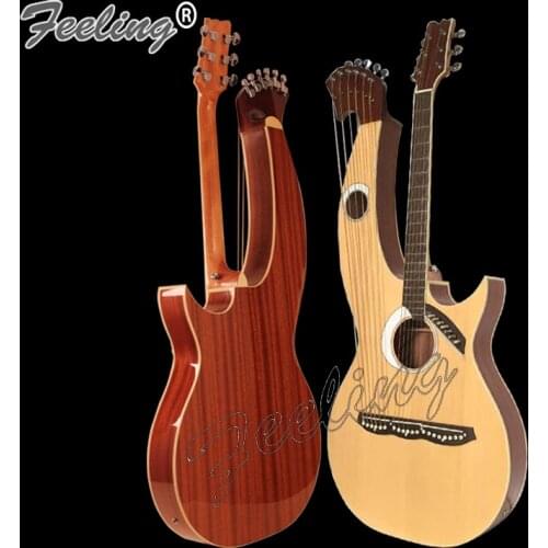 Feeling Double Neck 12+8 strings Acoustic Electric Harp Guitar with EQ