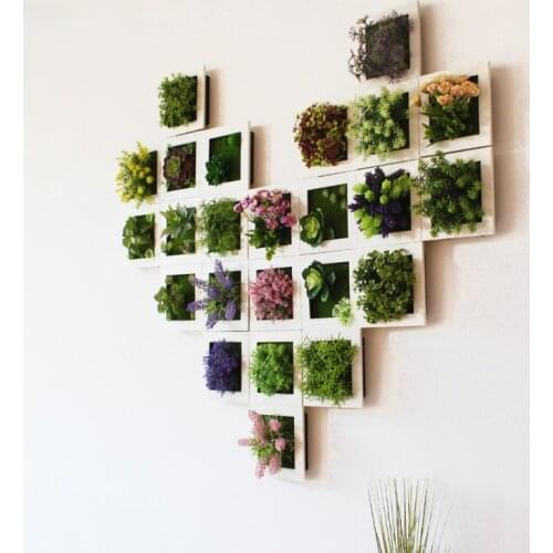 3D Flowers Succulent Plant Frame,Wall Art Frame Living Room Wedding Party Home Decor Plants Removable Harmless Wholesale Vines