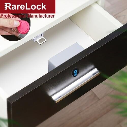 Electronic RFID Cabinet Drawer Lock with ID Key Card No Drilling for Home Cupboard Office Hotel Locker Rarelock JA30 a
