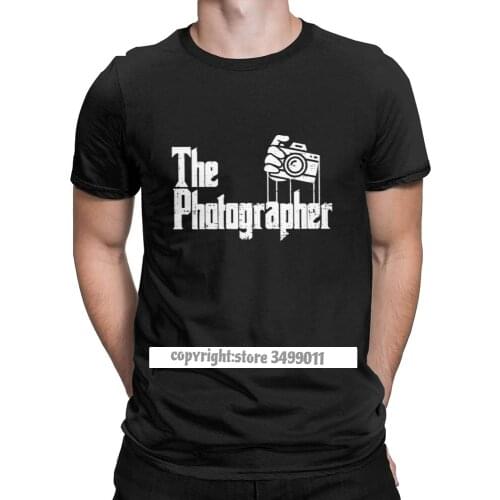 The Photographer T Shirt Mens Premium Cotton Hipster T Shirt Happy New Year The Godfather Tshirts Camisas Photography Clothing
