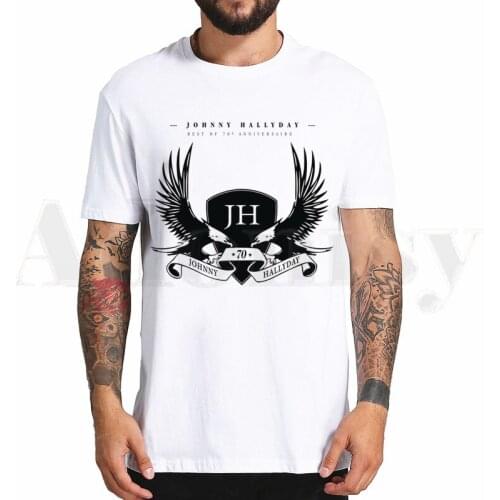 Johnny Hallyday French Rock Singer 90s Ullzang Short Sleeve Female Tops Tees Harajuku VintageT Shirts Womens T-shirt