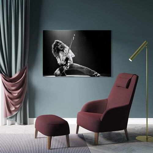 Hd print Eddie Van Halen Posters Canvas Art Prints Wall Painting Picture Modern Bedroom Decor frame