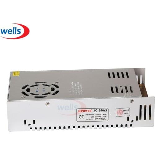 AC DC 5V 60A 300W Power Supply For WS2811 WS2801 LPD8806 LED Strip Light Switching Transformer Converter Charger Led driver