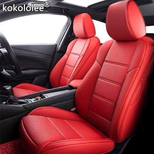 Kokololee Custom Leather car seat covers For SUBARU XV Outback Impreza LEGACY Forester Tribeca Automobiles Seat Covers cars seat