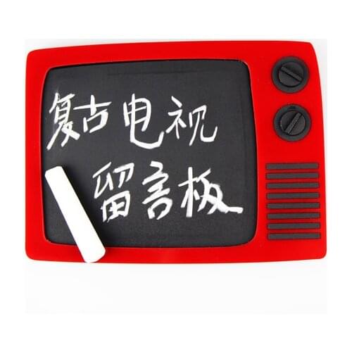 Fridge magnets plastics memo chalk board for writing message erasable vintage TV type refrigerator magnet