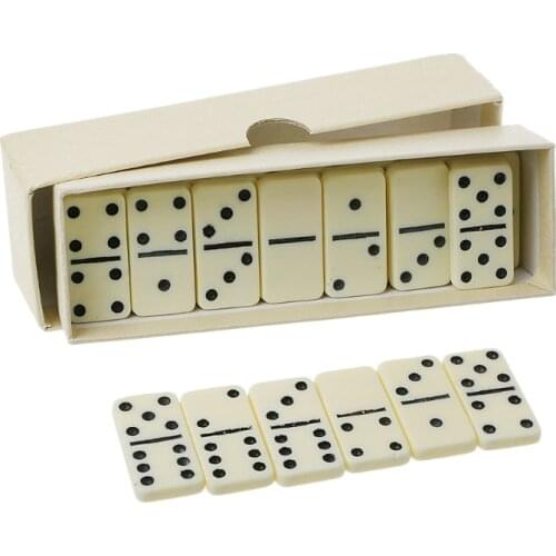 Double Six Dominoe Set Playing Chess Entertainment Recreational Travel Game Toy B36F