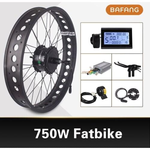 Bafang 750W Snow Bike Kit 350W Fat Bike Motor Kit 48V Electric Bicycle Kit 4.0 Wheel Electric Fatbike Kit G060 Hub Motor Freehub