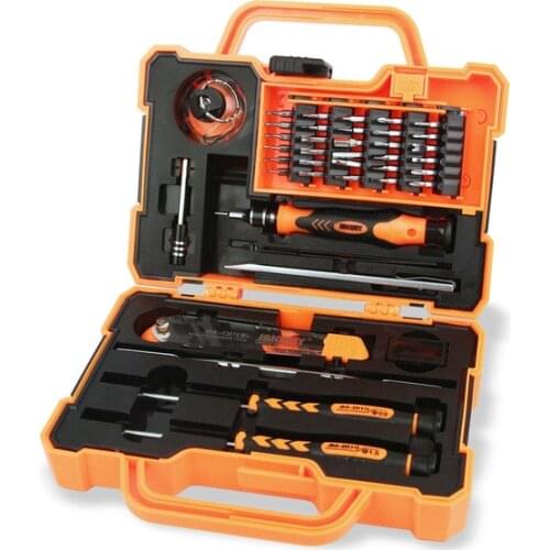 JAKEMY 45 in 1 Professional Electronic Precision Screwdriver Set Hand Tool Box Set Opening Tools for iPhone PC Repair Tools Kit