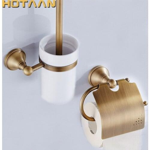 NEW Free shipping,solid brass Bathroom Accessories Set,toilet brush holder,Paper Holder,bathroom sets,antique brass HT-813500-2