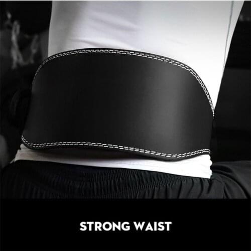 Men Women Faux Leather Weight Lifting Belt Double Prong Power Waistband Gym Bodybuilding Workout Lower Back Lumbar Support