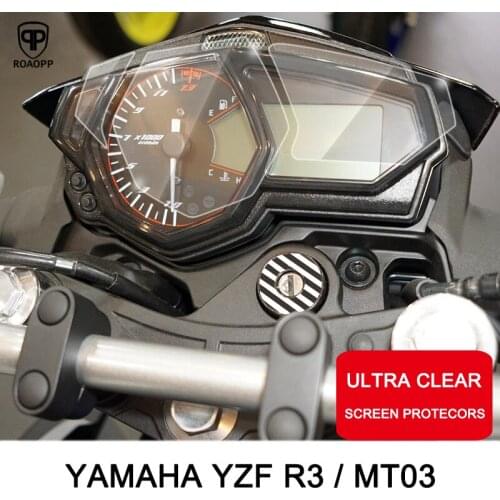 ROAOPP Cluster Scratch Protection Film Cluster Screen Protector for YAMAHA MT 03 MT03 MT-03 YZF R3 YZFR3 YZF-R3 2015 2016 2017