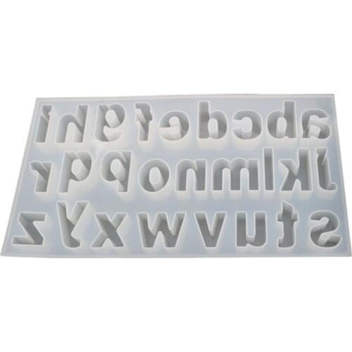 Creative DIY Crystal Epoxy Mold Lowercase Letter Molds Jewelry Making Mold