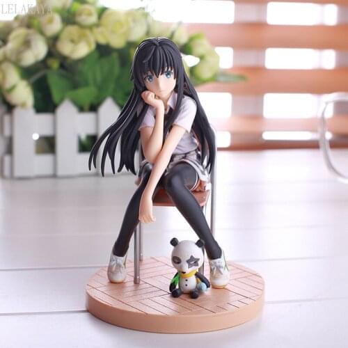 Japan Anime My teen romantic Comedy yukinoshita yukino PVC action figures Snafu Sitting posture Car ornament auto interior decor