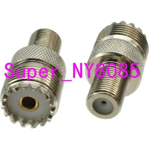 1pce Adapter UHF SO239 female jack to F TV female jack RF connector straight F/F