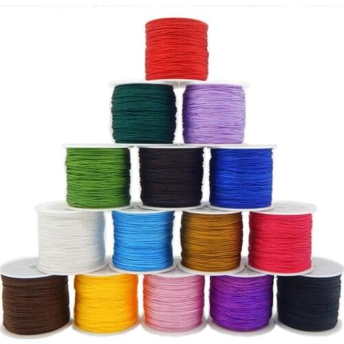 20meter 39colors Nylon Cord Thread Chinese Knot Macrame Cord Bracelet Braided String DIY Tassels Beading Shamballa String Thread