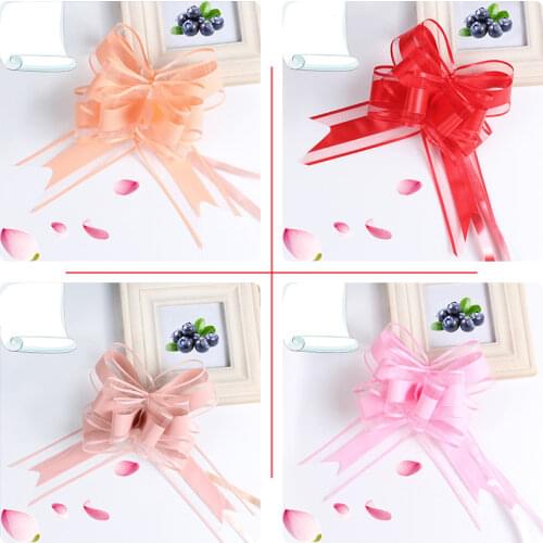 20PCS Beautiful Pull Bow Ribbon Gift Packing flower bow Bowknot Party Wedding Car Room Decoration Party DIY Festive Suppy
