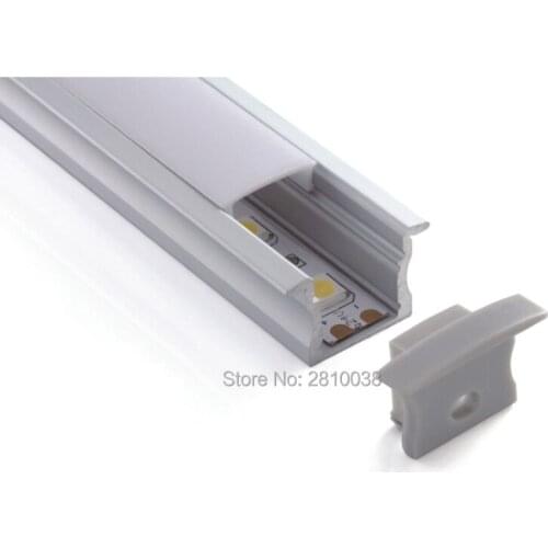 20 x 2M Sets/Lot 15mm tall T type aluminium led housing channel recessed and Al6063 T6 led profile light for wall ceiling lamp