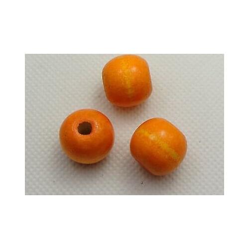50 Orange Round Wood Beads 16mm~Large Wooden Beads