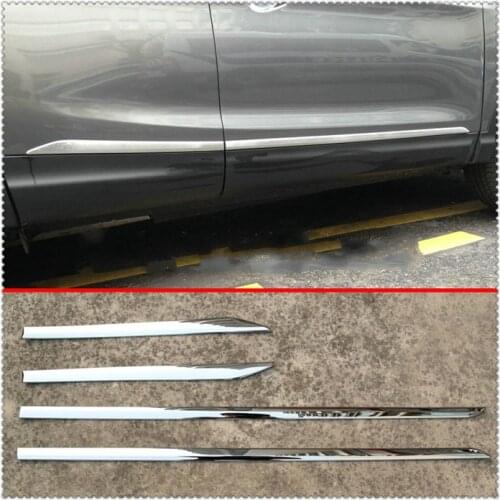 ACCESSORIES FIT FOR 2014 2015 2016 2017 2018 NISSAN QASHQAI CHROME ABS DOOR SIDE LINE GARNISH BODY MOLDING COVER PROTECTOR TRIM