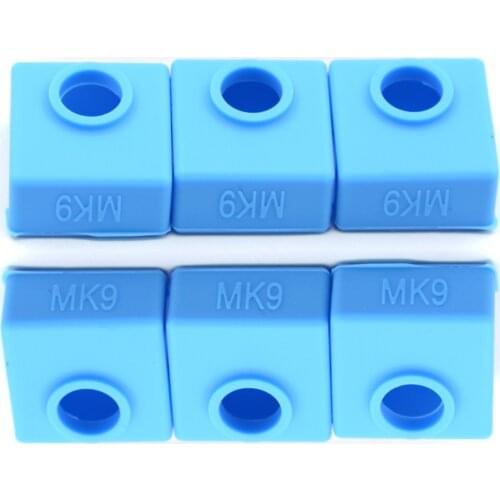 Befenybay 6PCS 3D Printer Heater Block Silicone Cover MK7/MK8/MK9 Hotend for Creality CR-10,10S,Ender 3, Anet A8